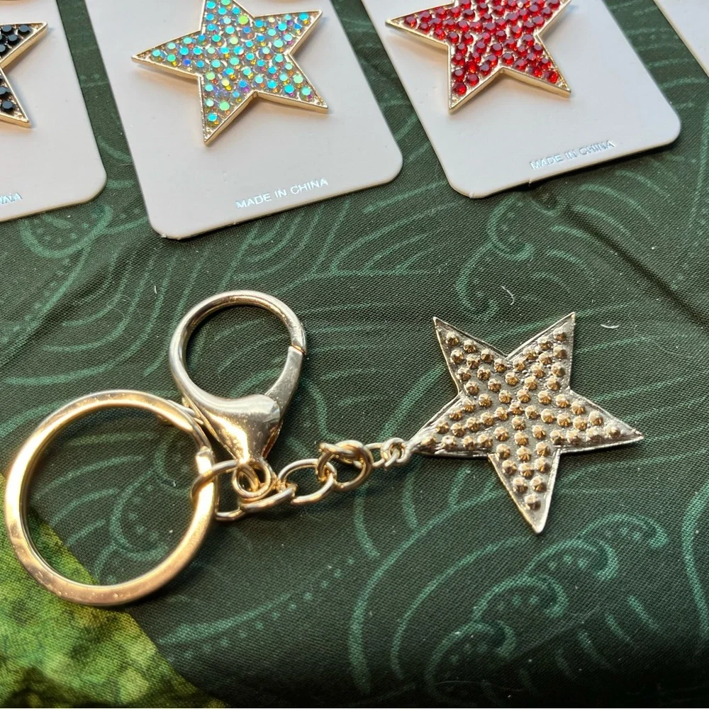 Star Keychain Charms/Keychains Available in many‎ colors